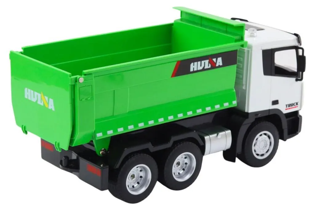 Camion benne télécommandé Rc 1:18 vert avec batterie rechargeable USB - 3