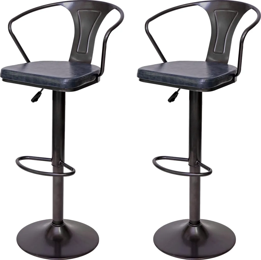 Tabouret de bar confortable lot de 2 HWC-H10b contre le mal de dos