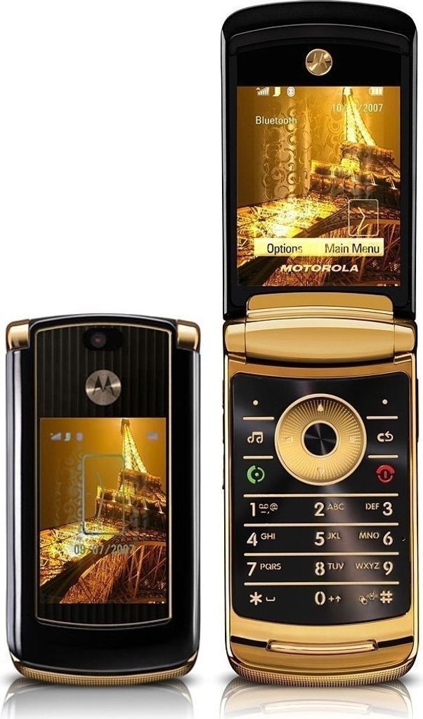 Motorola RAZR2 V8 Luxury Edition Gold Black flip phone s Obrázek produktu 