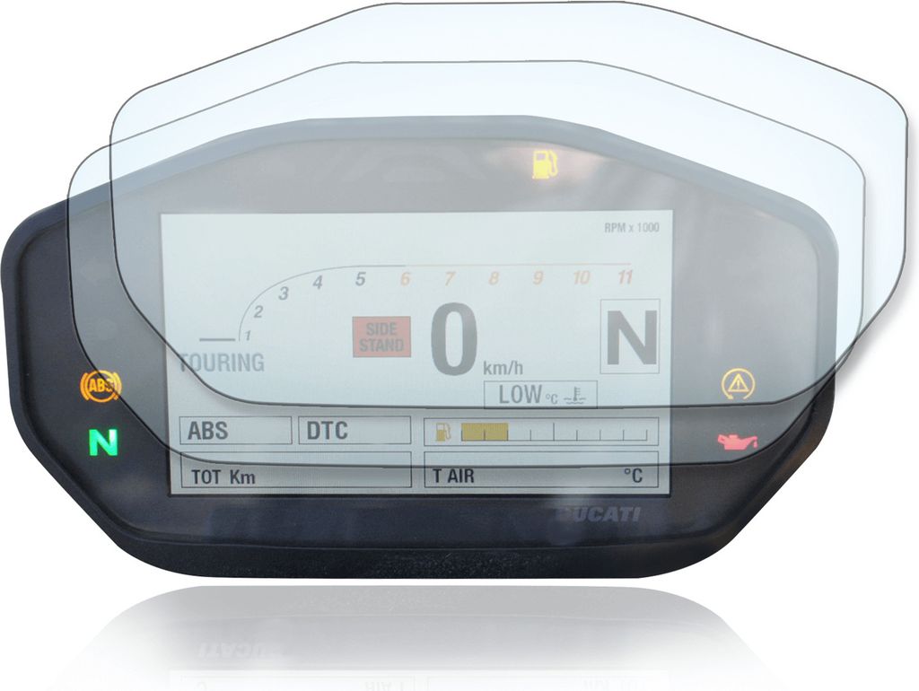 Ducati Monster 797 821 1200 / Hypermotard 950 Tachoschutzfolie Displayschutzfolie 9H Nano Glas Technologie