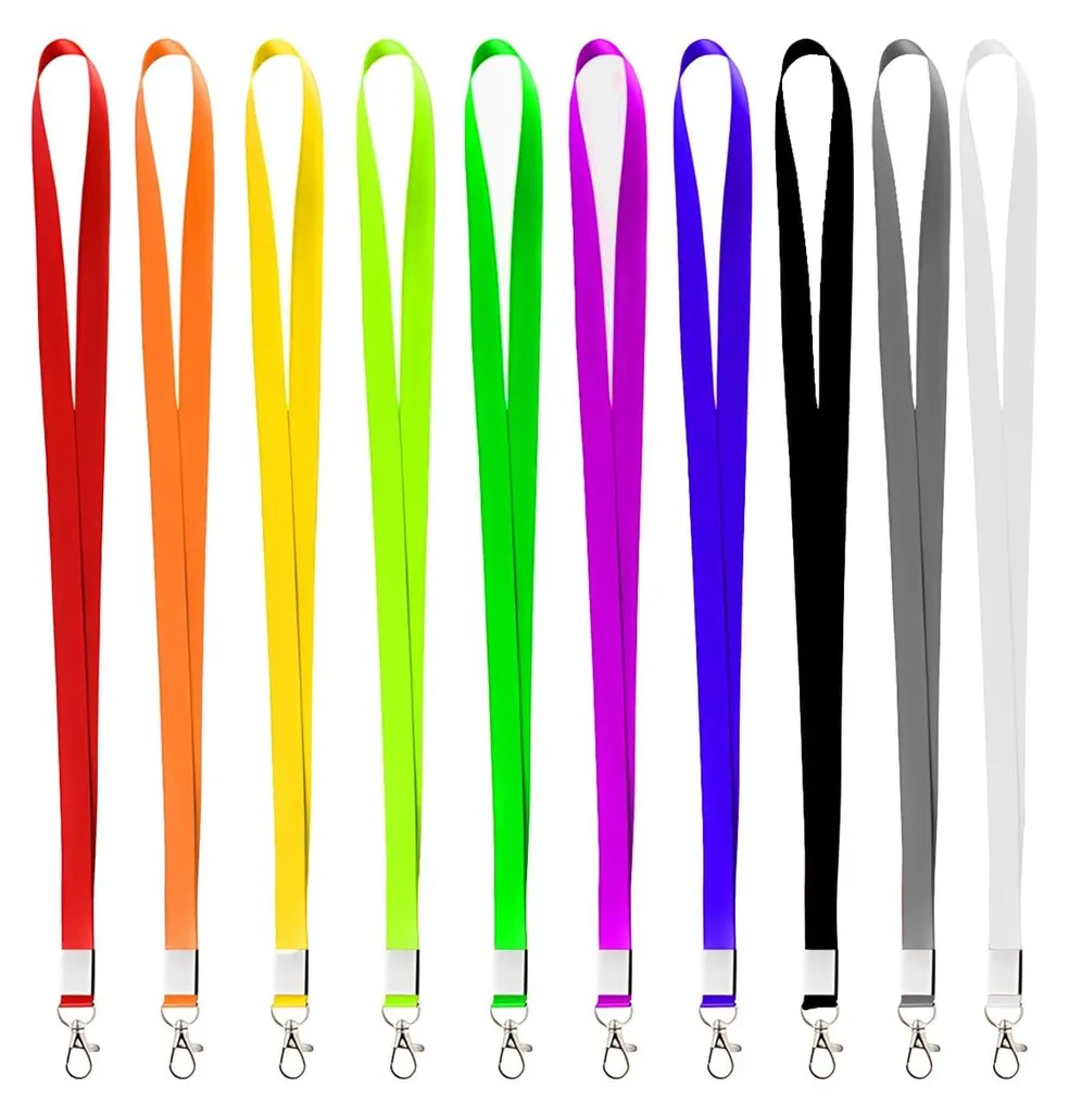 Lanière nylon résistante 10 couleurs avec mousqueton métal pivotant