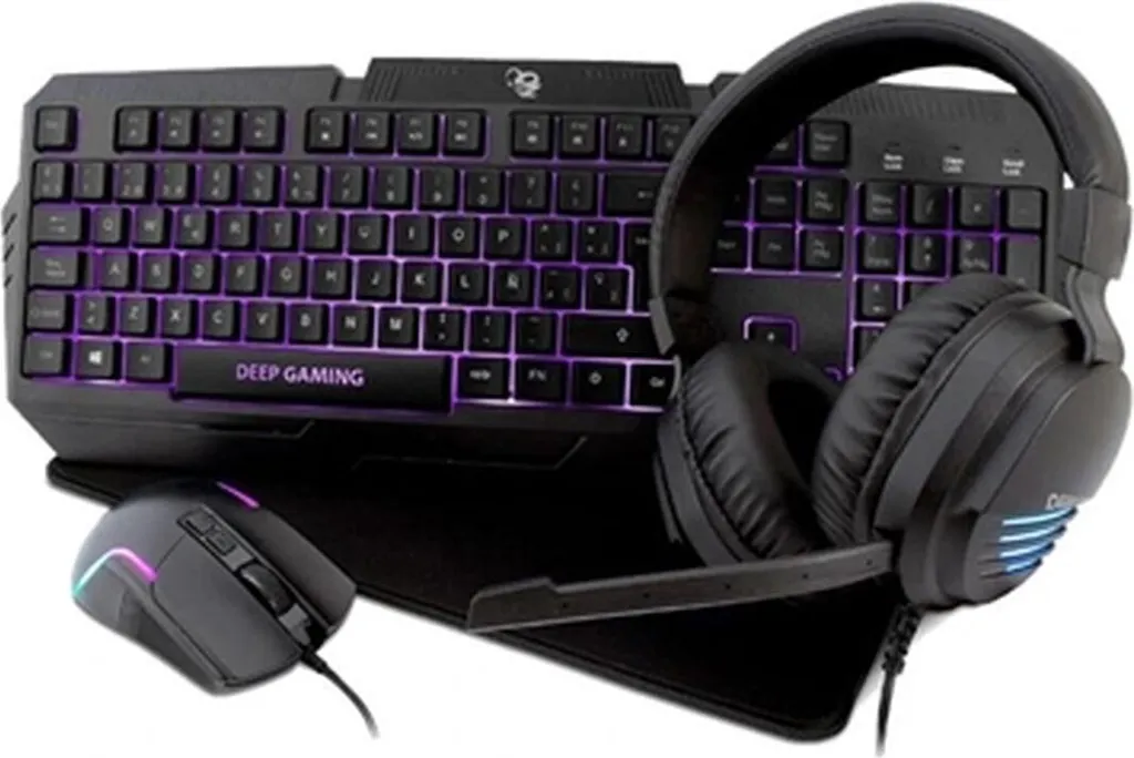 Pack Gaming DeepX-Wing 2 CoolBox avec Clavier QWERTY et Souris LED Noir