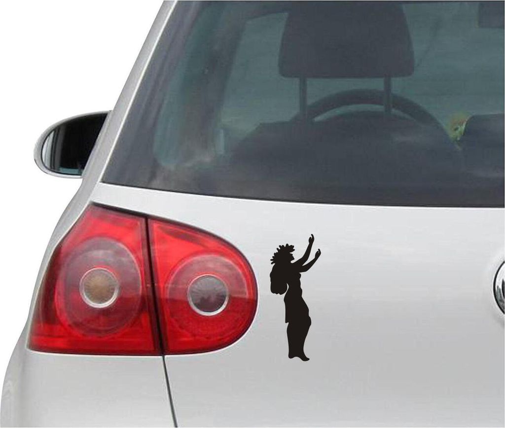 Aufkleber / Autoaufkleber - JDM - Die cut - HULA GIRL - Hawaiian Dancer - Auto, Truck, Notebook, Laptop - schwarz - 76mmx190mm