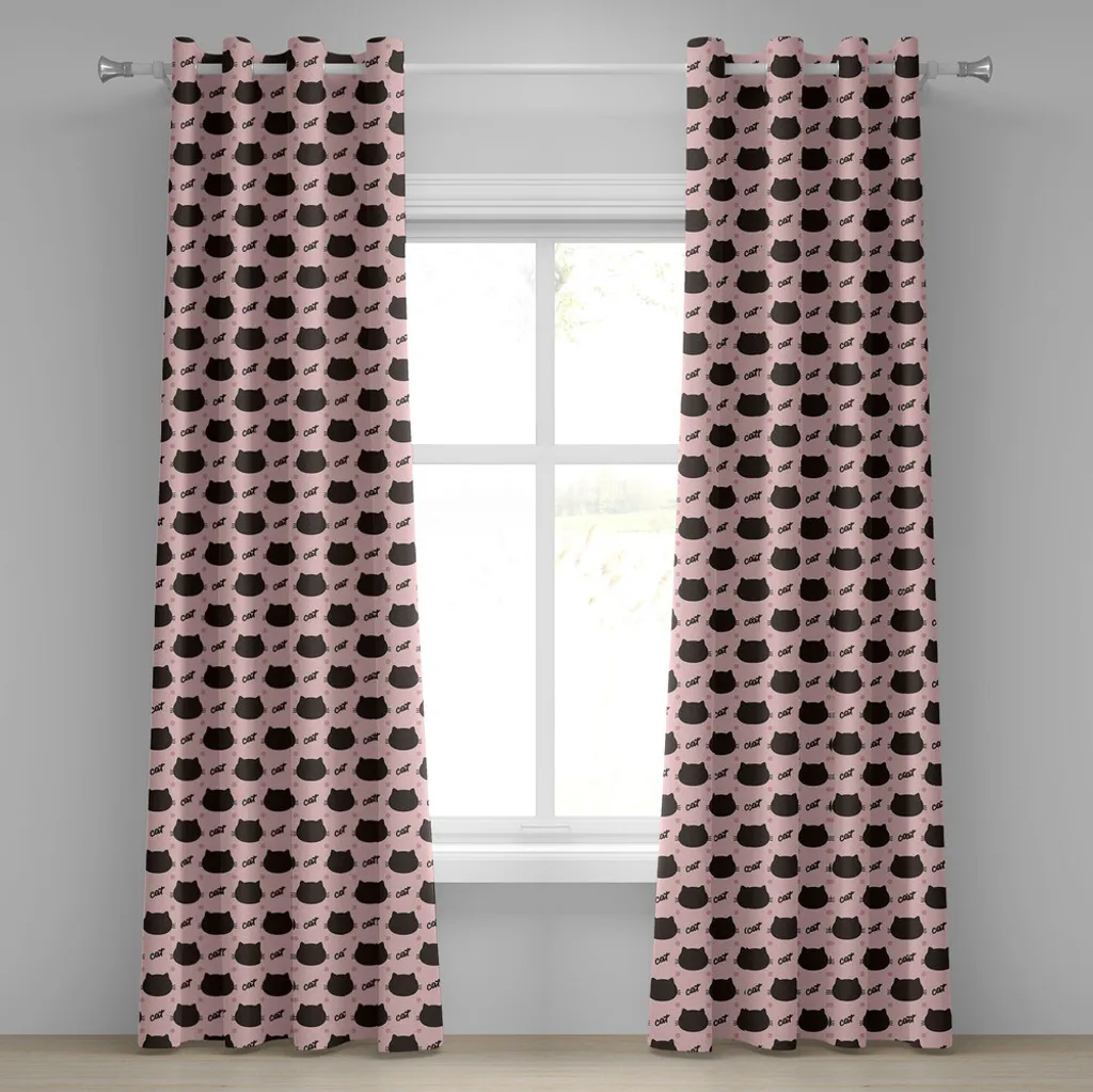 Set 2 Tende Decorative Gatto ABAKUHAUS Design Moderno 280x245