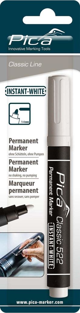 Pica Permanentmarker INSTANT white, Rundspitze 1-4mm Produktbild 
