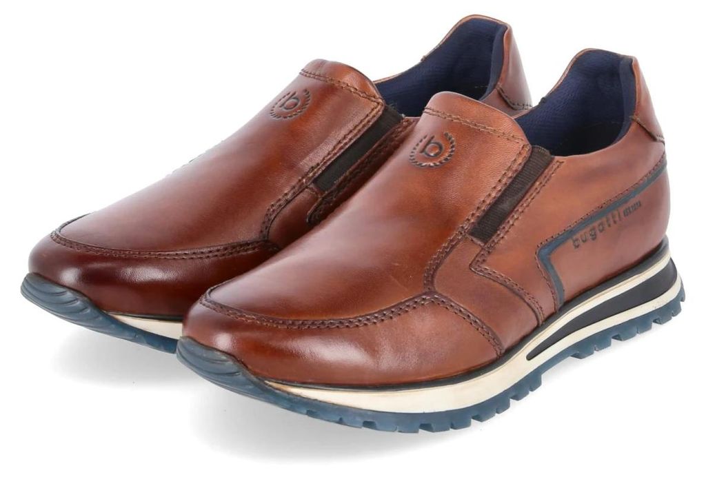 Bugatti Herren Slipper Braun Glattleder Größe: 41 Produktbild 