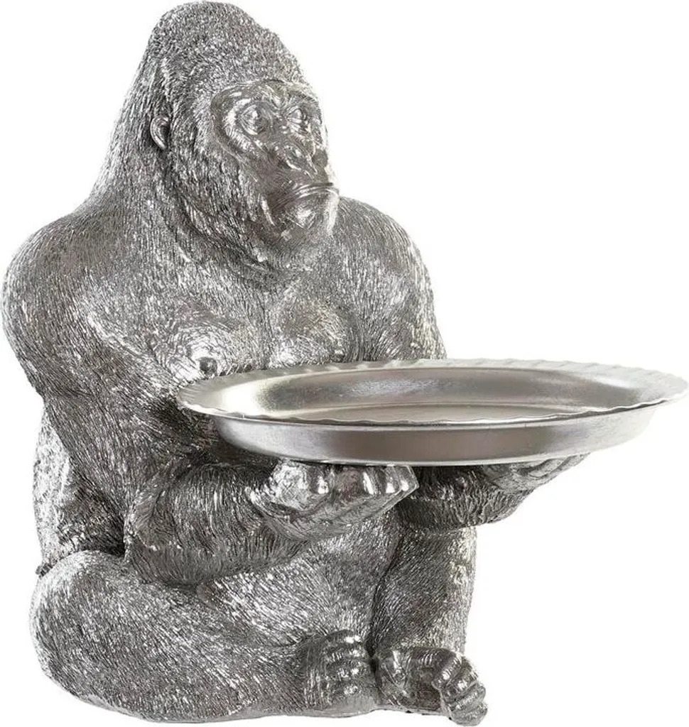 Figurine Gorille Colonial Argent DKD Home Decor - Statue Résine 52 cm