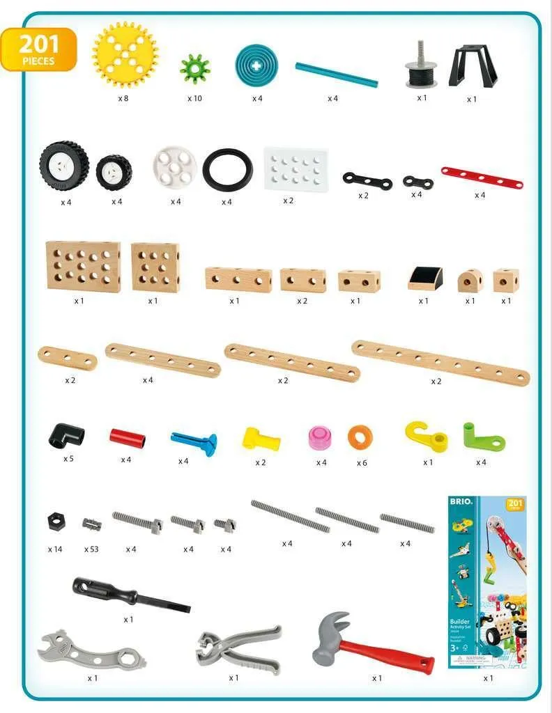 Jeu de Construction Bois Brio Builder Activity Set - 211 pièces - 10