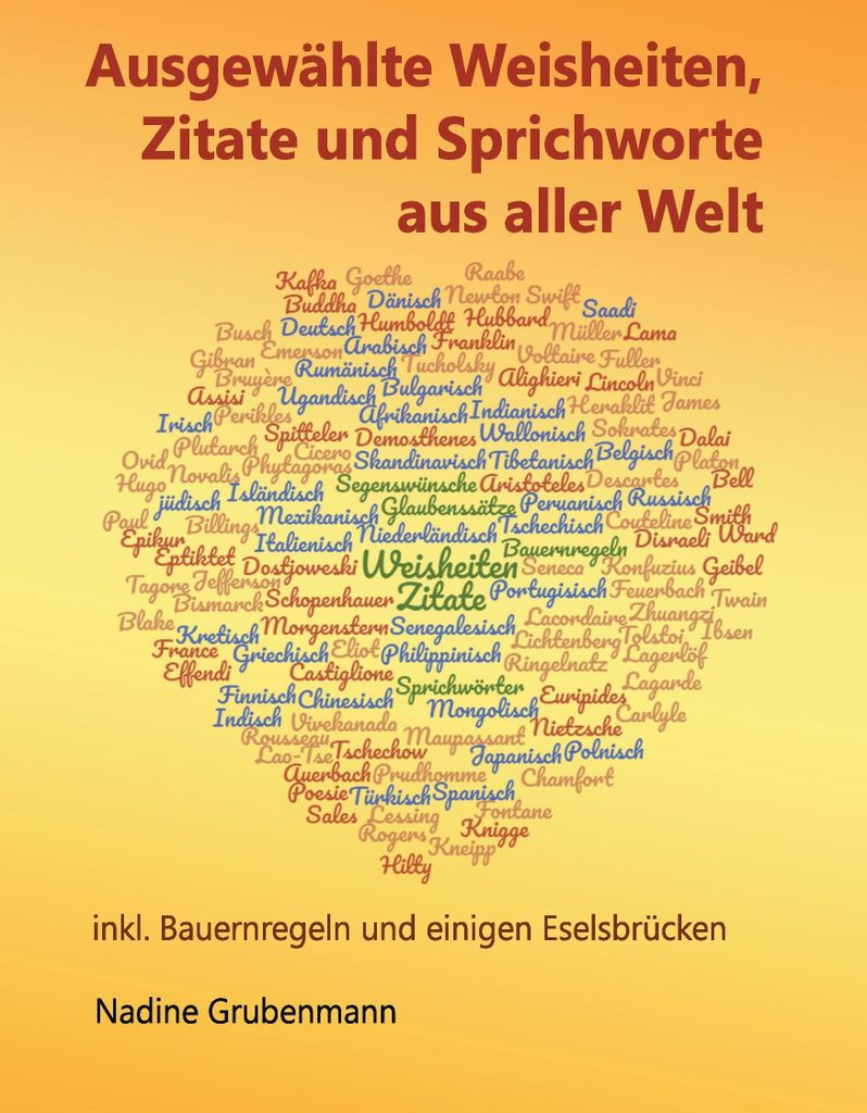 Ausgewählte Weisheiten, Zitate und Sprichworte aus aller Welt: inkl. Bauernregeln und einigen Eselsbrücken