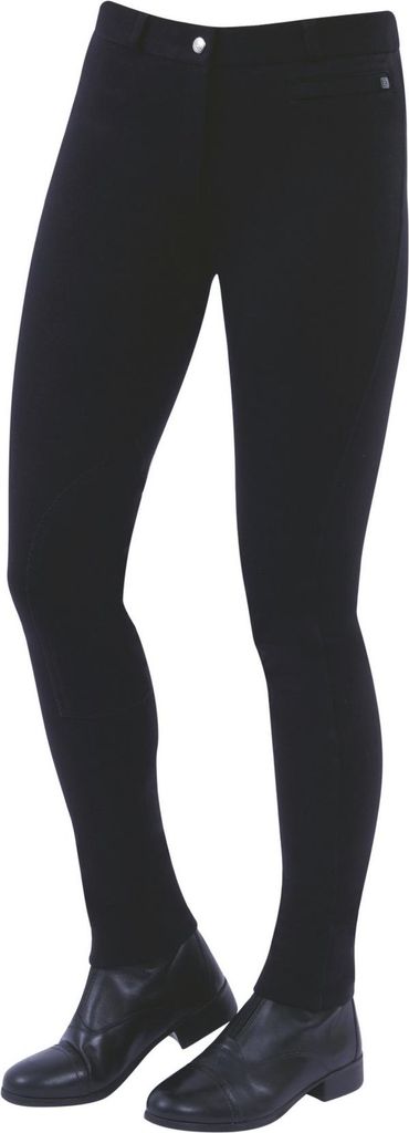 Dublin Damen Kniebesatzreithose Supa-fit mit Reißverschluss WB1102 (42 DE) (Schwarz)