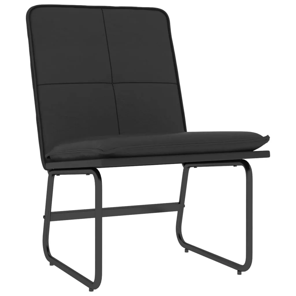 Sedia da salotto nera 54x75x76 cm in Pelle finta