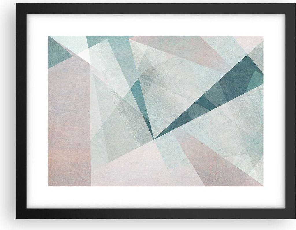 Gerahmtes Poster - Schwarzer Rahmen - Abstraktion modern - 40x30 cm - Wand Bild - Wanddeko - Wandbilder - Kunstposter - Wandposter - Bilderrahmen -...