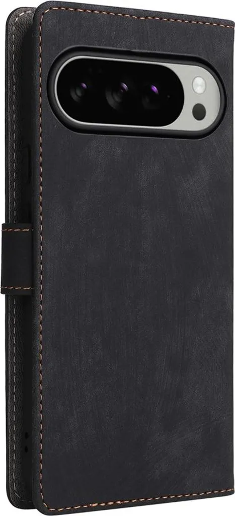 Custodia per Google Pixel 10 Pro XL - Cover portafoglio Phonesta Vintage Skin con cordino staccabile - Nero - 8