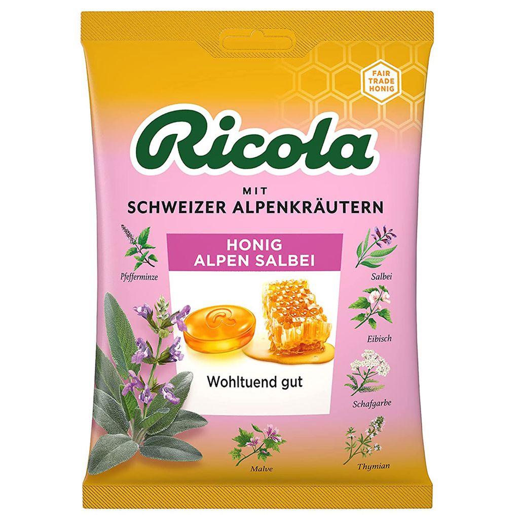 Ricola Honig Alpen Salbei Bonbons mit Schweizer Produktbild 