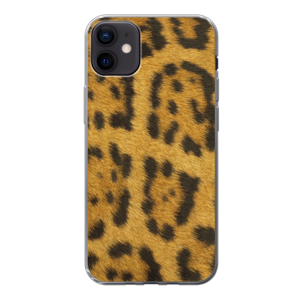 MuchoWow Handyhülle Schutzhülle Hülle für iPhone 12 mini Leopardenfell Silikon Softcase Handy Hülle - Bild