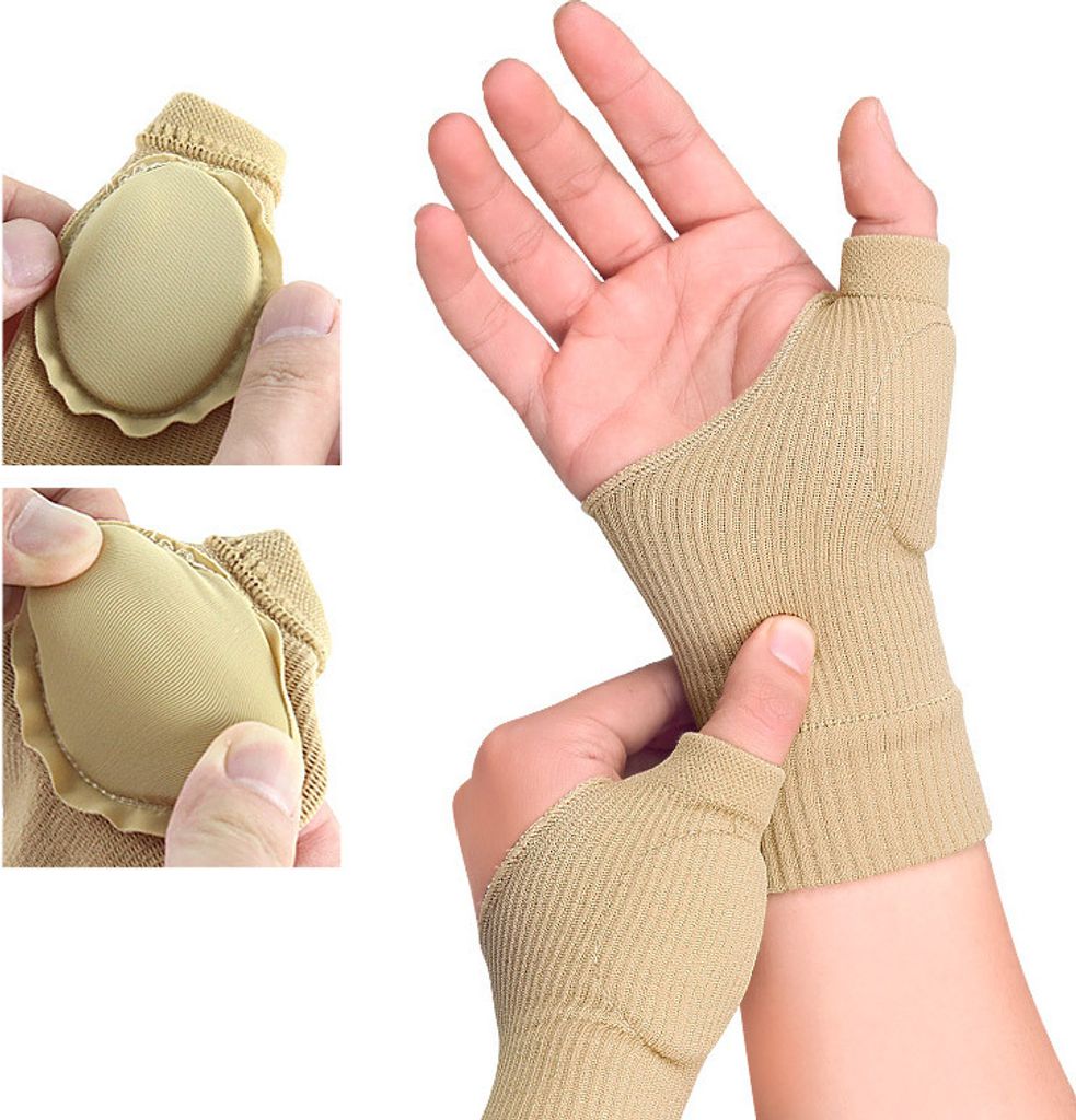 INF Fingerlose Handschuhe/Handgelenkstütze, 1 Paar Schwarz S