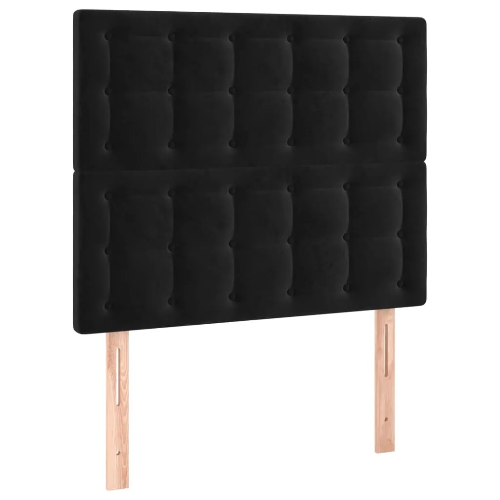 SYFAX™ Testiera Nera 80x5x118/128 cm Velluto