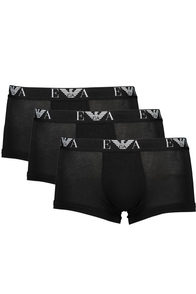3er Pack EMPORIO ARMANI Boxershorts Boxer Stretch Baumwolle Trunk Farbwahl, Farbe:Schwarz, Wäschegröße:XL, Artikel:-21320 black