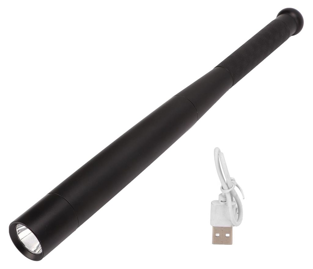 Latarka baseballowa, stop aluminium, czarna, 5000 mAh, Zdjęcie produktu 
