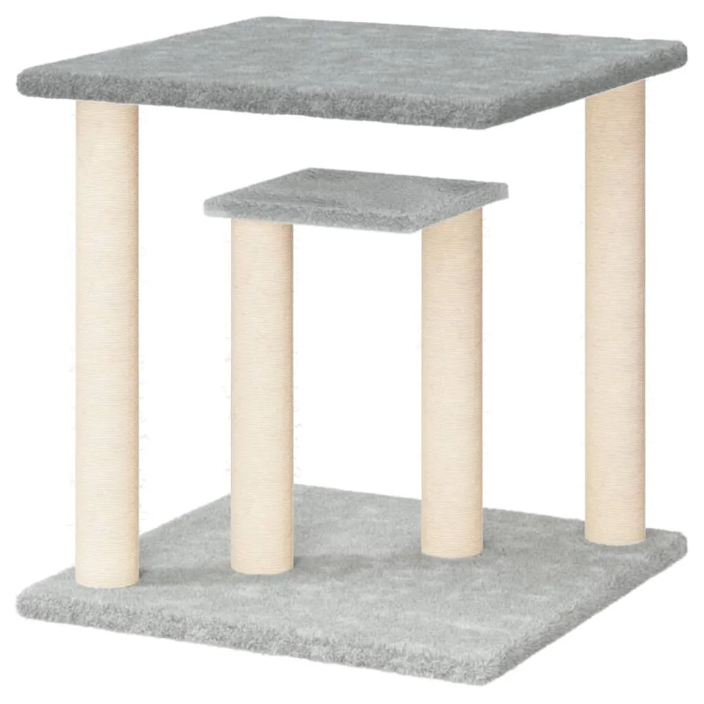 vidaXL Arbre à chat avec plates-formes Gris clair 50 cm pour petit chat - 4