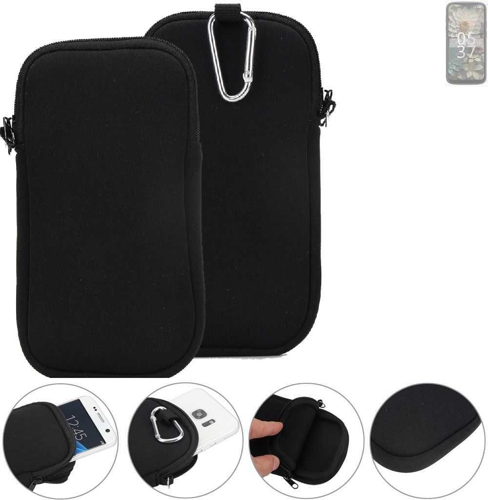 K-S-Trade Neopren-Hülle Handyhülle kompatibel mit Unihertz Jelly Max Schutzhülle Neoprenhülle Sleeve Schutz-Hülle Gürtel Tasche Case Holster
