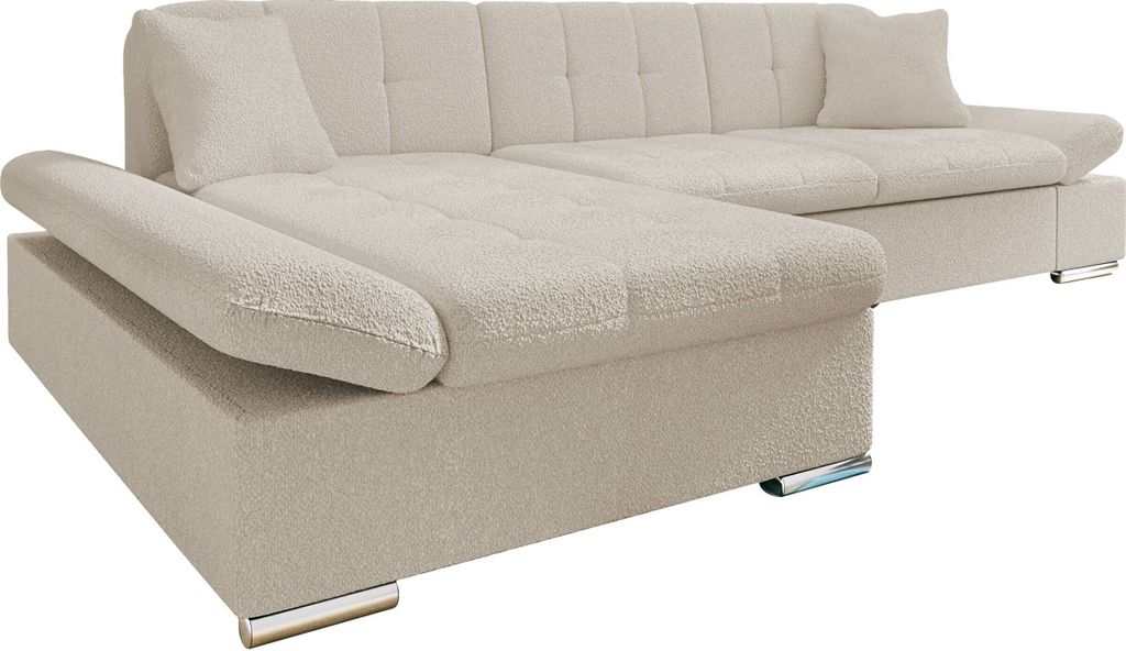 MIRJAN24 Ecksofa Malwi Premium, Polsterecke, L-Form Schlafsofa, Eckcouch mit Bettkasten (Farbe: Baloo 2074, Seite: Links)
