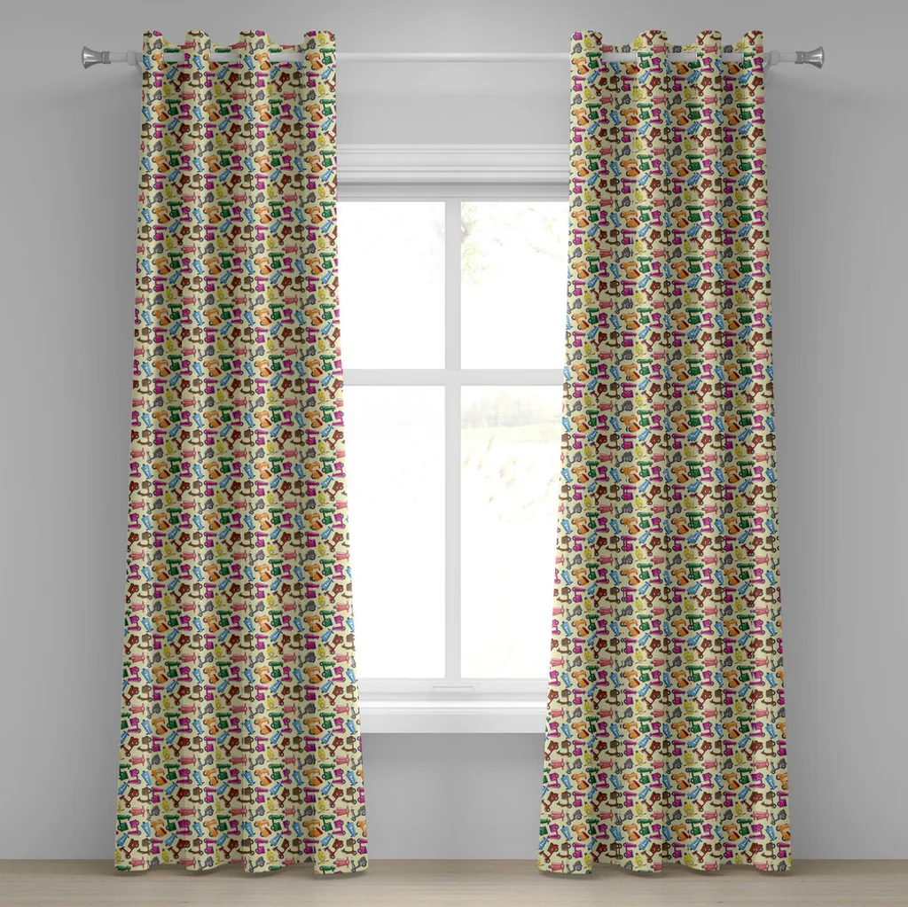 Tenda Cameretta Moto ABAKUHAUS 280x175 cm | Blu e Giallo Decorativa