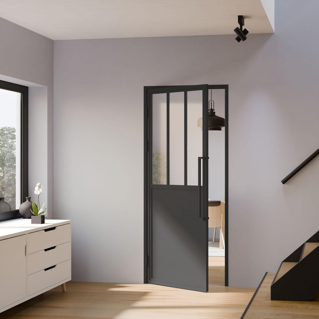 inova Loft-Glastür 930 x 2040 mm, DIN Links, Klarglas, Produktbild 