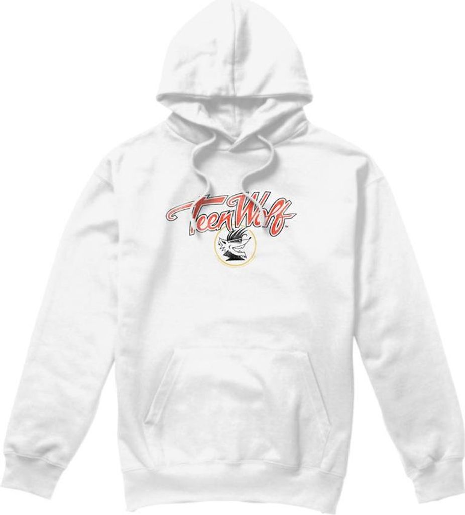 Teen Wolf - Kapuzenpullover für Herren/Damen Uni, Logo TV27614 (M) (Weiß)