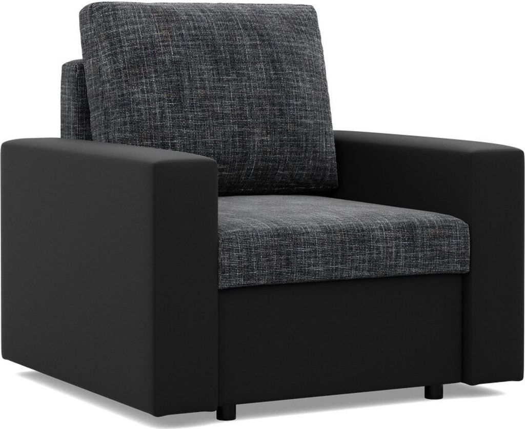 Loungesessel für das Wohnzimmer LUNA, Schwarz + Schwarz