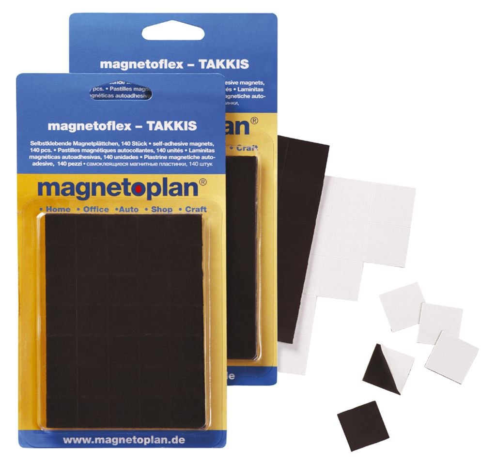 magnetoplan Takkis sous blister autocollant noir 20 x 20 x Image du produit 
