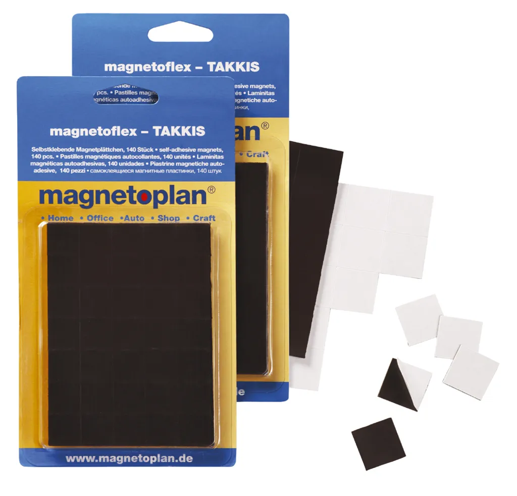 Plaquettes magnétiques autocollantes 20x20 mm pour affichage souple