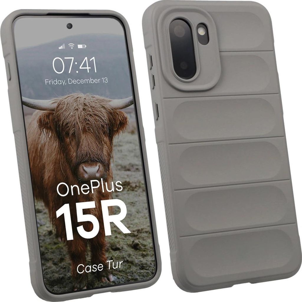 Robuste Handyhülle für OnePlus 15R, Bizon Case Tur, Hellgrau