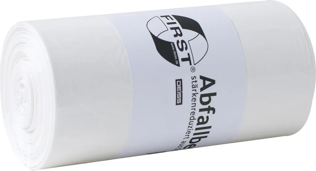 Sacs poubelle blancs 50L à fond étoilé 630x850 mm pour usage quotidien