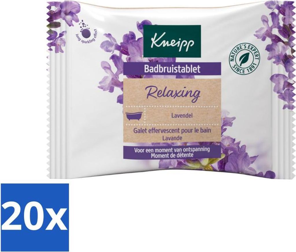 Kneipp - Bade-Brausetablette - Lavendel - Vorteilspack - 20 Stücke