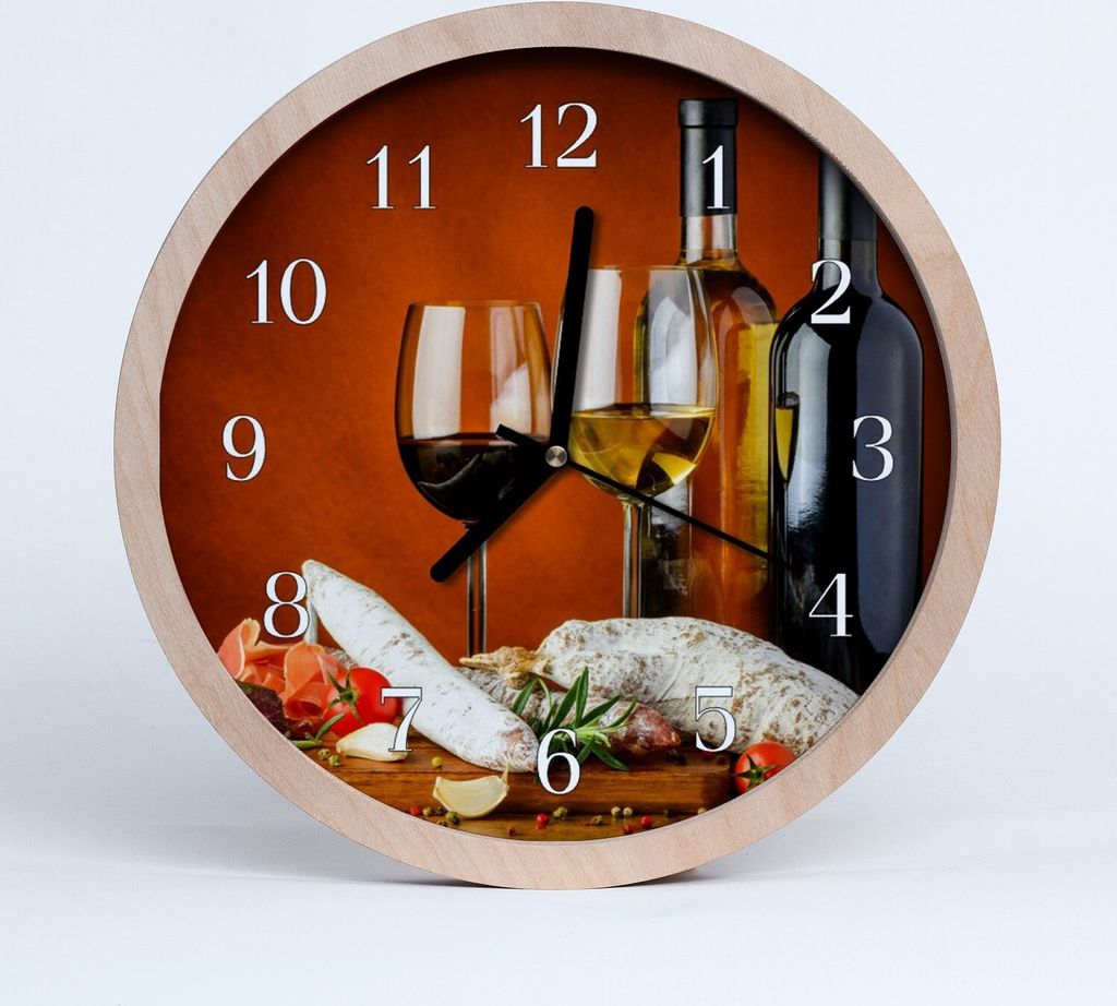 Holzuhr 30fi cm wanduhr - Wein