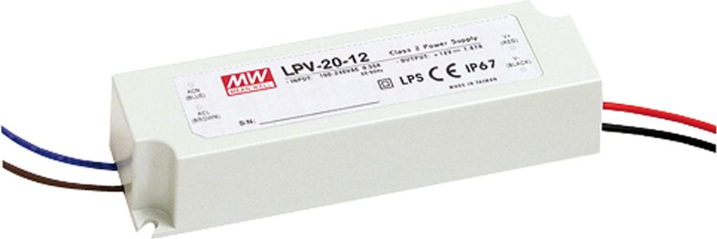 MEANWELL LPV-20-24 Installationsnetzteil 20W 24V DC Produktbild 