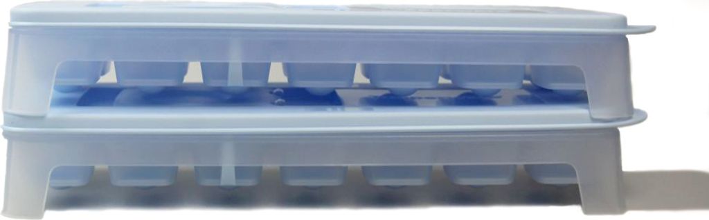 TUPPERWARE Gefrier-Behälter Eiswürfler (2) hellblau-weiß Produktbild 