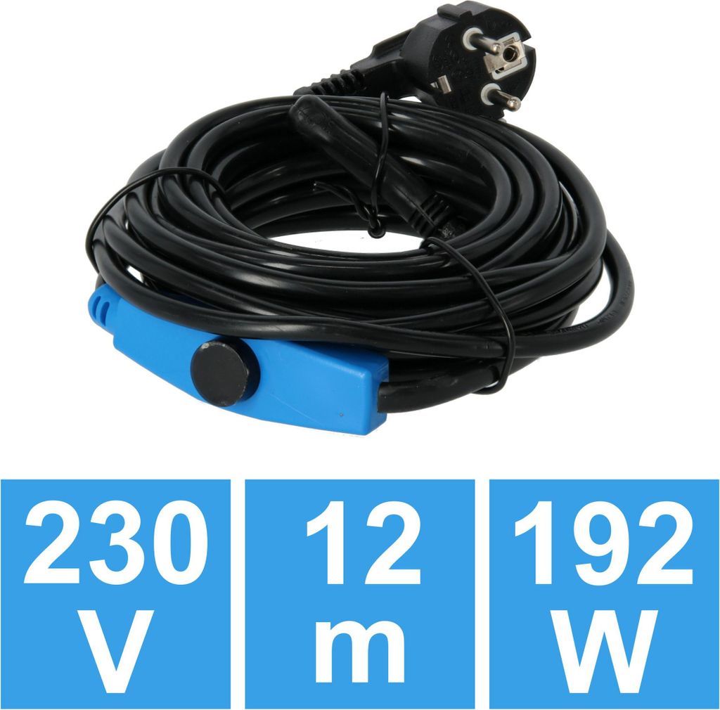 Frostsafe Heizkabel Rohrbegleitheizung 12m, 192 Watt