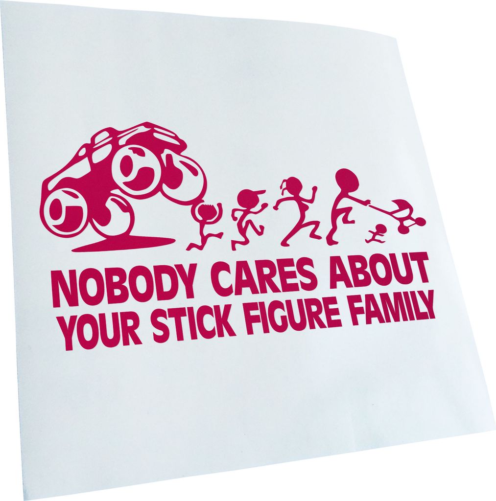 Kiwistar - Autoaufkleber - ...Your Stick Figure Family Heckscheibe - Aufkleber für Auto Kfz Fahrrad, LKW, Truck Mofa