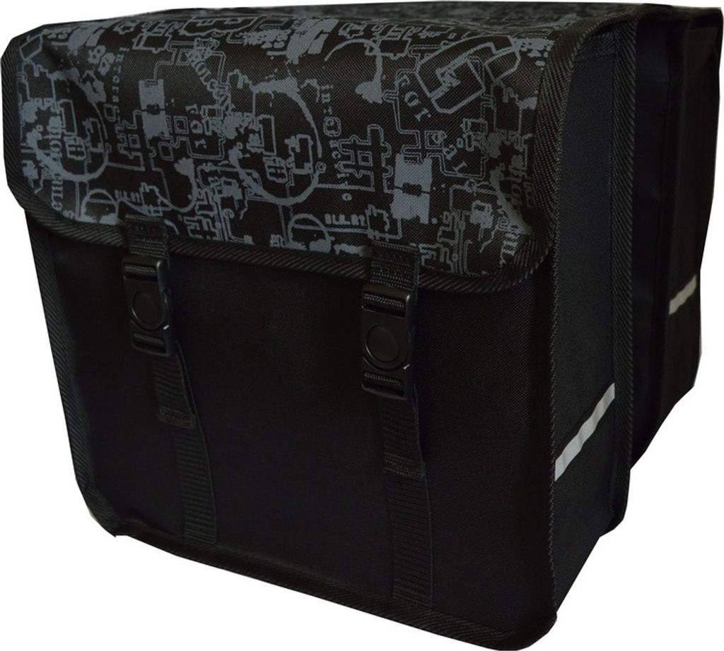 FAHRRADTASCHE ab 26 Zoll Satteltasche Gepäckträgetasche Doppelt 16. Duo - Letters