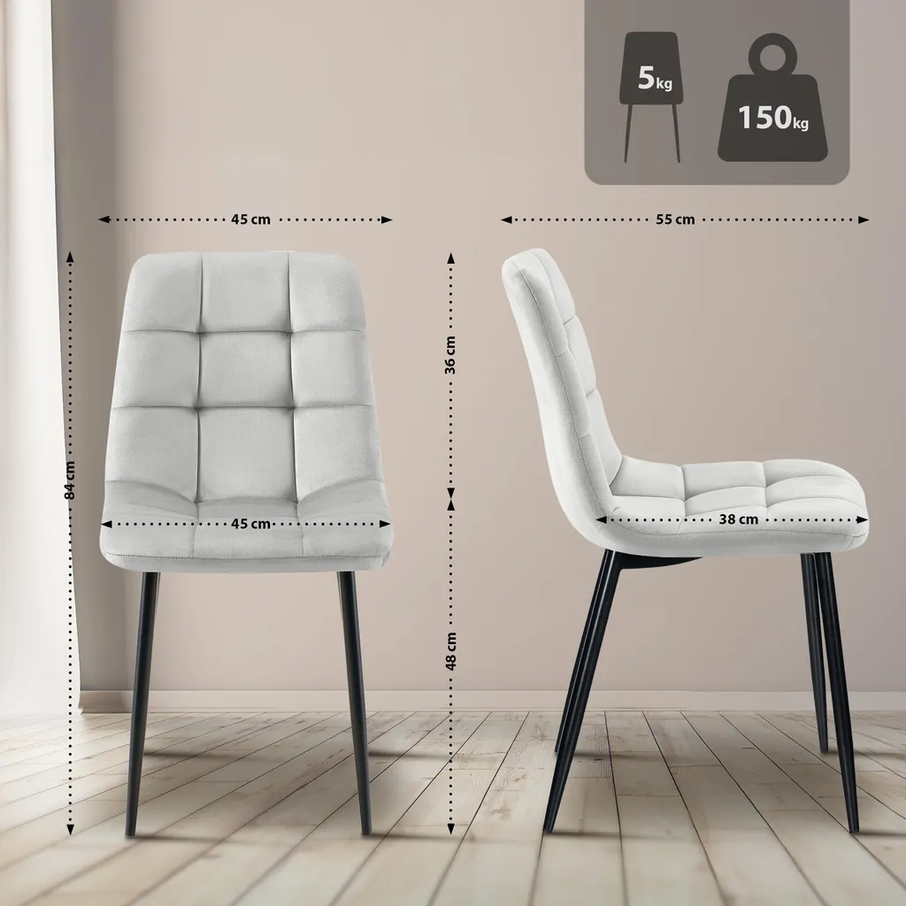 Sedie Imbottite CLP Tilde Velluto | Comfort 150kg per Living - 2