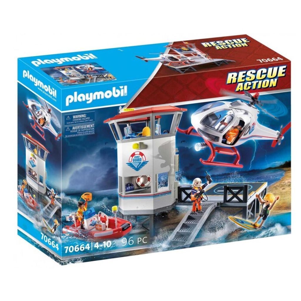 PLAYMOBIL Rettungsaktion 70664 Mega Set Kü stenwache