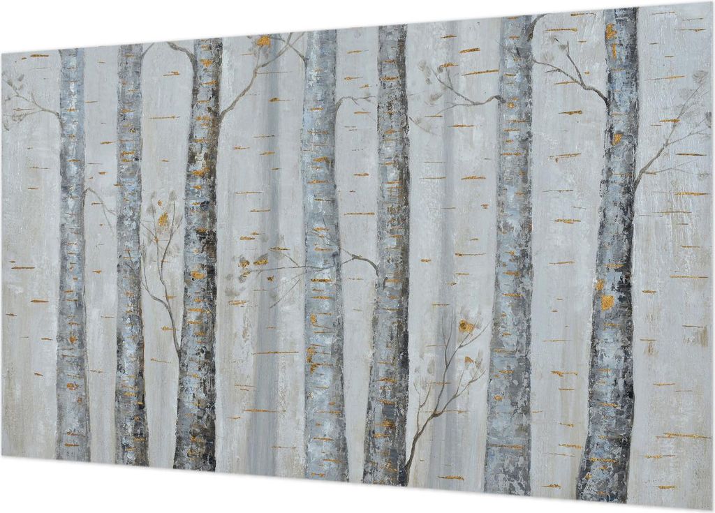 Fototapete - Wandbilder für Wohnzimmer - 416x254 - Dekorative Wandfolie - Modernes Design für Wanddekoration - Tapeten für Innenräume - Birken
