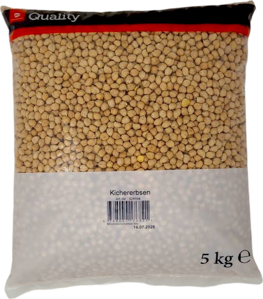 TGQ Kichererbsen roh 5 kg Vorrat Hülsenfrüchte Kochen Produktbild 
