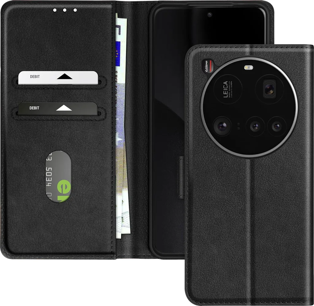 Custodia a Libro Xiaomi 15 Ultra Avizar - Nero, Funzione Stand e Carte