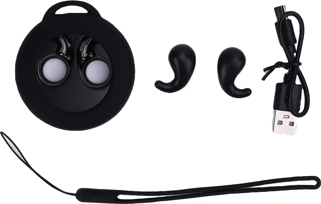 Auricolari Invisibili Nero Notte: Silenzio e Tecnologia Bluetooth 5.3