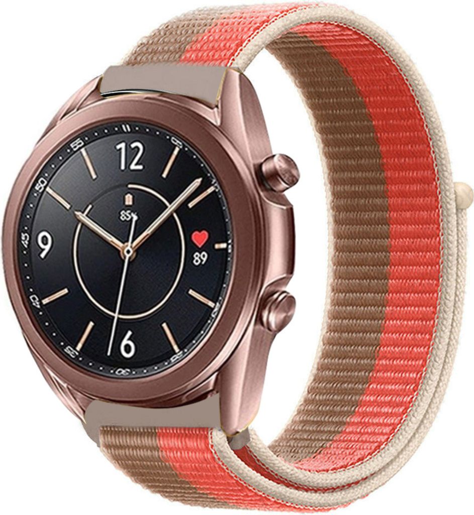 Strap-it Samsung Galaxy Watch 3 41mm Nylonarmband (Pampelmuse)