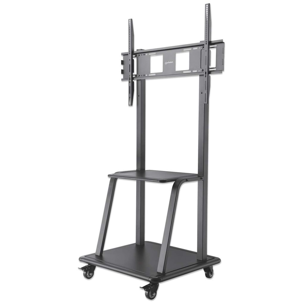 Manhattan TV & Monitor Mount, Trolley Stand, 1 screen, Screen Sizes: 37-100", Black, VESA 200x200 to 800x600mm, Max 150kg, LFD, Lifetime Warranty -...