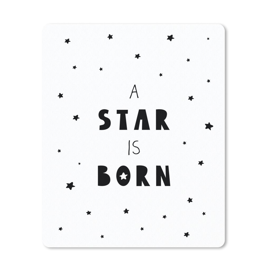 MuchoWow Mauspad Mousepad Zitate - Ein Stern ist geboren - Baby - Kinder - Sprichwörter 19x23 cm - Mousepads - Maus Mat - Pad - Mausunterlage - ...